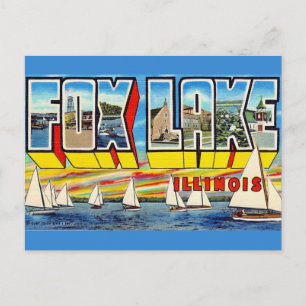 Grüße aus Fox Lake Ill Postkarte
