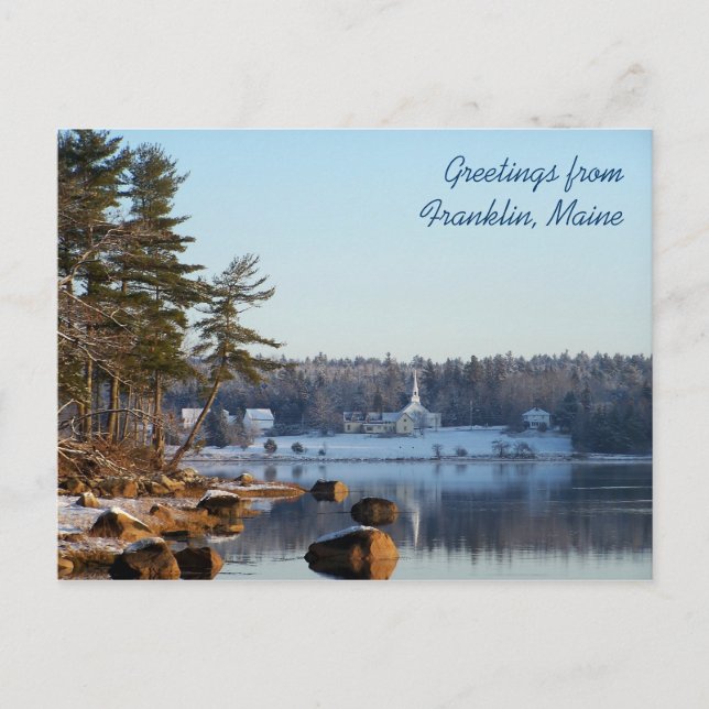 Grüße aus Franklin, Maine Postkarte (Vorderseite)