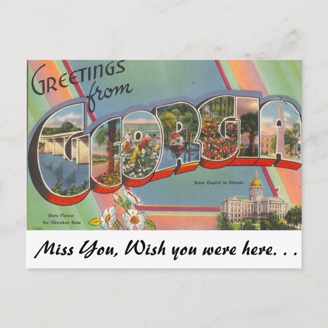 Grüße aus Georgia Postkarte (Vorderseite)