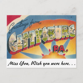 Grüße aus Gettysburg, Pennsylvania Postkarte
