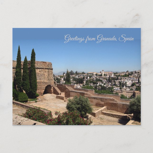 Grüße aus Granada, Spanien Postkarte (Vorderseite)