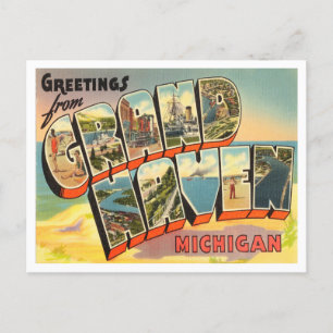 Grüße aus Grand Haven, Michigan Reise Postkarte