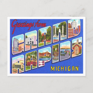Grüße aus Grand Rapids, Michigan Reise Postkarte