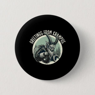 Grüße aus Gruss Vom Krampus Weihnachtsfest Button