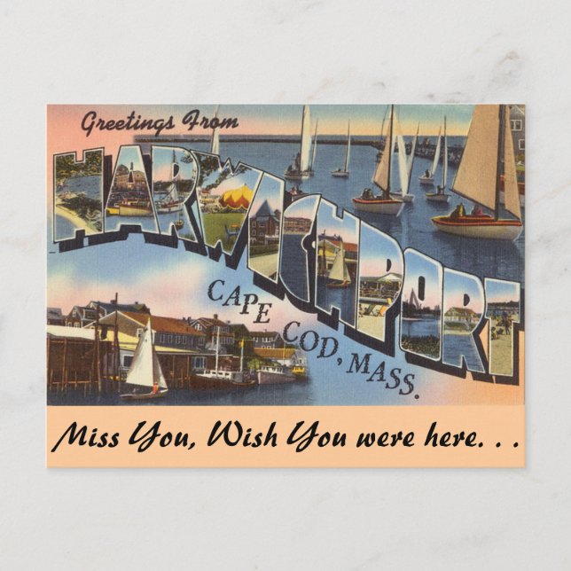 Grüße aus Harwichport Postkarte (Vorderseite)