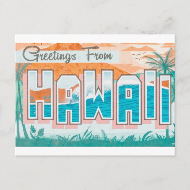 Grüße aus Hawaii Postkarte (Vorderseite)