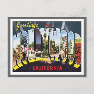 Grüße aus Hollywood Kalifornien Postkarte