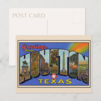 Grüße aus Houston, Texas 1936 Großbuchstaben