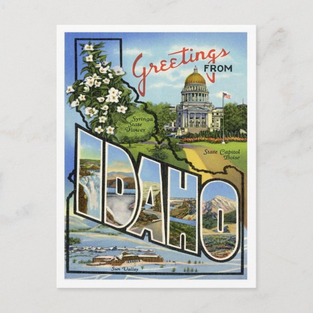 Grüße aus Idaho Postkarte (Vorderseite)