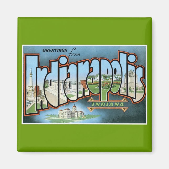 Grüße aus Indianapolis, Indiana! Magnet (Vorne)