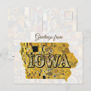 Grüße aus Iowa Postkarte