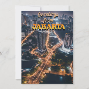 Grüße aus Jakarta Indonesien Dankeskarte