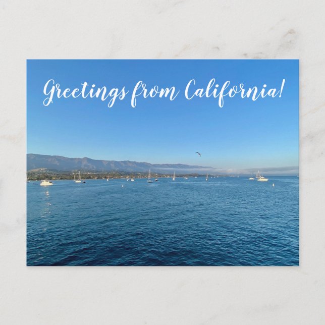 Grüße aus Kalifornien: Santa Barbara Postkarte (Vorderseite)
