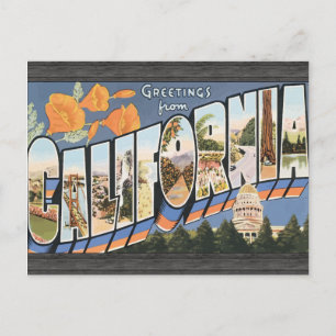 Grüße aus Kalifornien, Vintag Postkarte