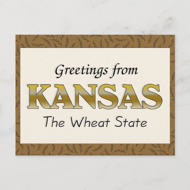 Grüße aus Kansas Postkarte (Vorderseite)