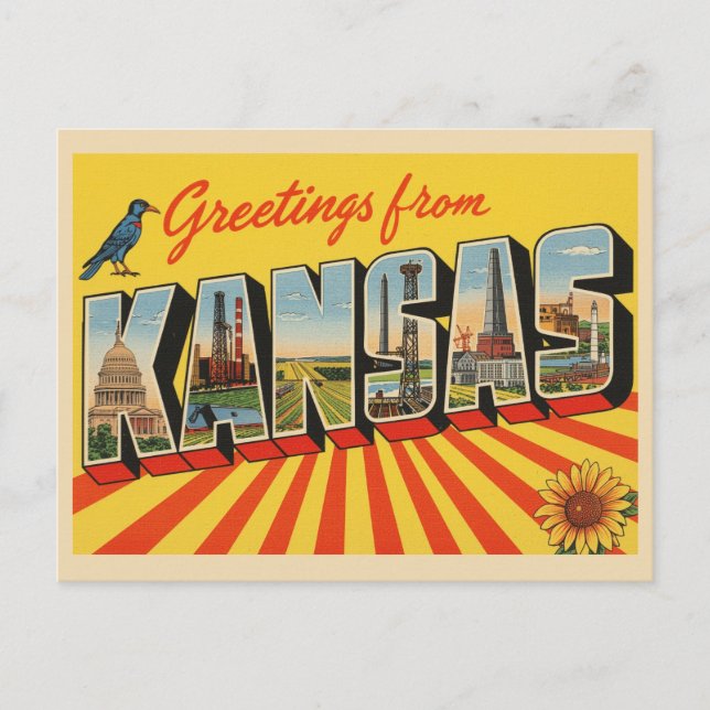 Grüße aus Kansas, Wichita Postkarte (Vorderseite)