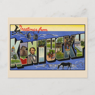 Grüße aus Kentucky Großbuchstaben Postkarte