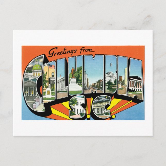 Grüße aus Kolumbien, South Carolina! Postkarte (Vorderseite)