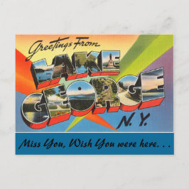 Grüße aus Lake George Postkarte