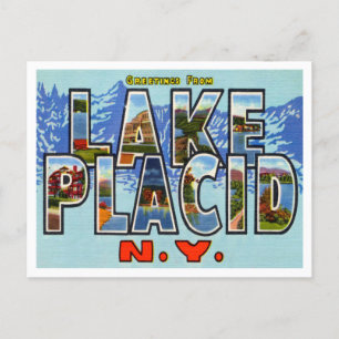 Grüße aus Lake Placid, New York Reise Postkarte