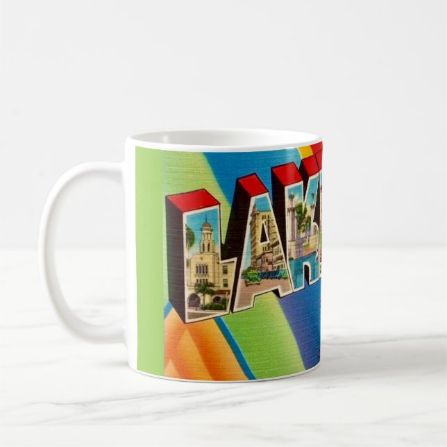 Grüße aus Lakeland Florida Kaffeetasse (Links)