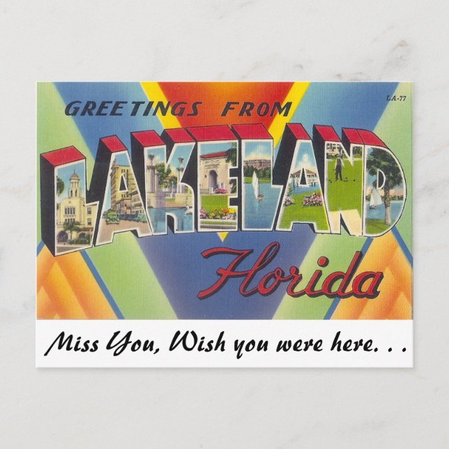 Grüße aus Lakeland, Florida Postkarte (Vorderseite)
