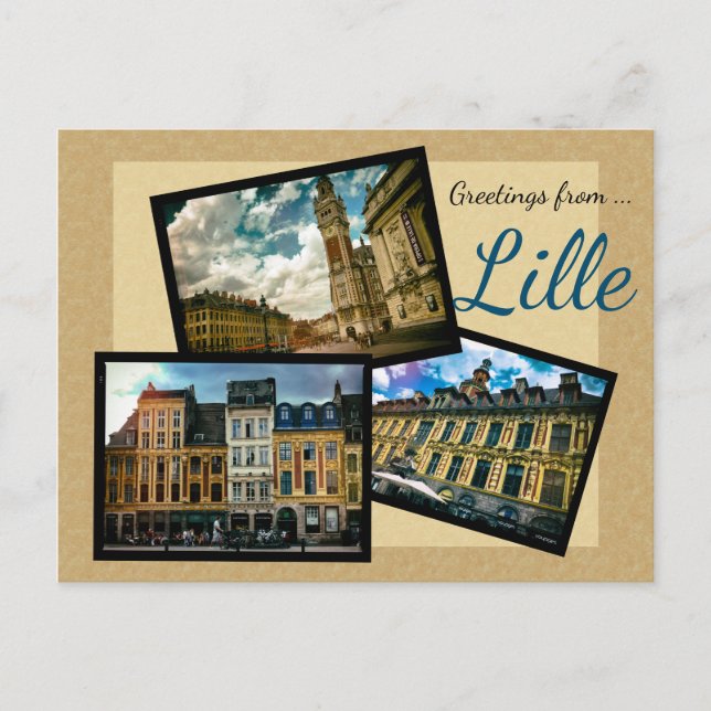 Grüße aus Lille Postkarte (Vorderseite)