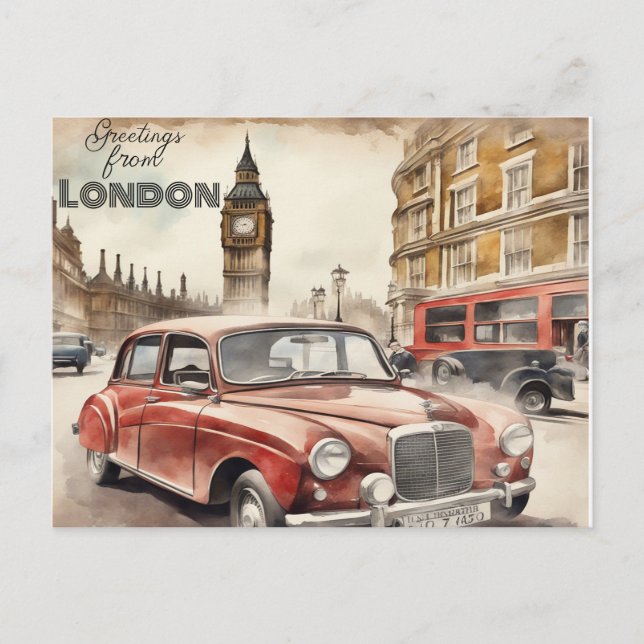 Grüße aus London Feiertagspostkarte (Vorderseite)