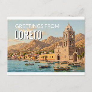 Grüße aus Loreto, Mexiko Reise-Postkarte Postkarte