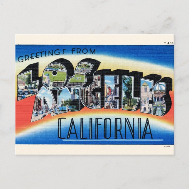 Grüße aus Los Angeles Große Briefkarte Postkarte (Vorderseite)