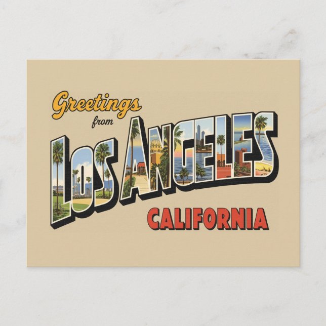 Grüße aus Los Angeles Postkarte (Vorderseite)