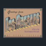 Grüße aus Los Angeles, Vintag Postkarte<br><div class="desc">Grüße aus Los AngelesGrüße aus Los Angeles einen Besuch in der Stadt der Engel in Postkarten. Vintage Reproduktion der klassischen Postkarte,  Greetings From Los Angeles . Diese Karte ist die beste Qualität,  restauriert und größte Größe online verfügbar.</div>