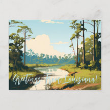 Grüße aus Louisiana | Bayou Postcard