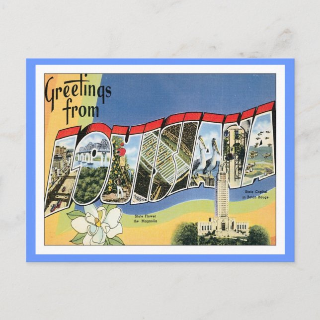 Grüße aus Louisiana Postkarte (Vorderseite)