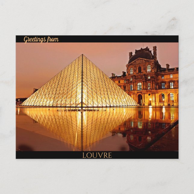 Grüße aus Louvre Postkarte (Vorderseite)