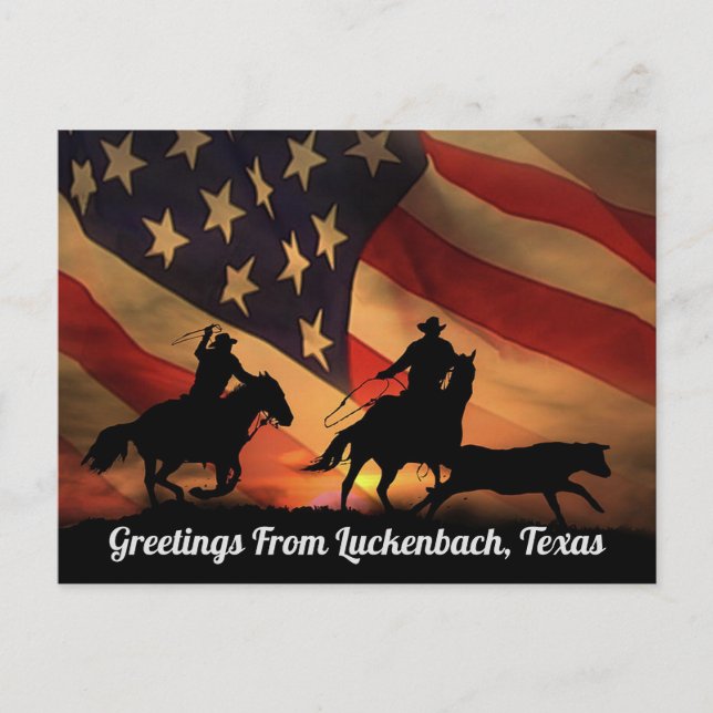 Grüße aus Luckenbach. Texas Postcard Postkarte (Vorderseite)