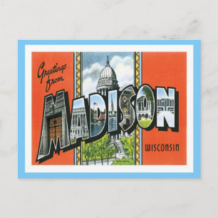 Grüße aus Madison Wisconsin US Stadt Postkarte