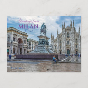 Grüße aus Mailand Italien Postkarte Landschaft Mai