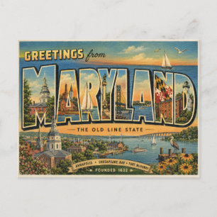 Grüße aus Maryland Postkarte