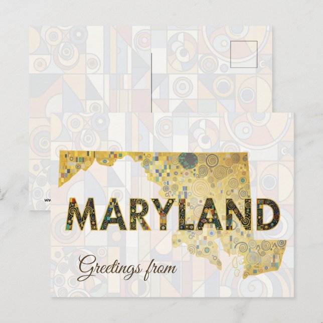 Grüße aus Maryland Postkarte (Vorne/Hinten)