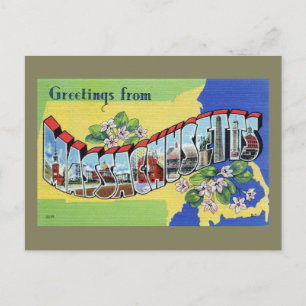 Grüße aus Massachusetts Postkarte