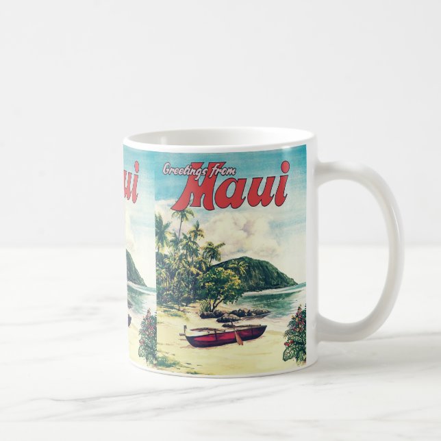 Grüße aus Maui, Hawaii    Kaffeetasse (Rechts)