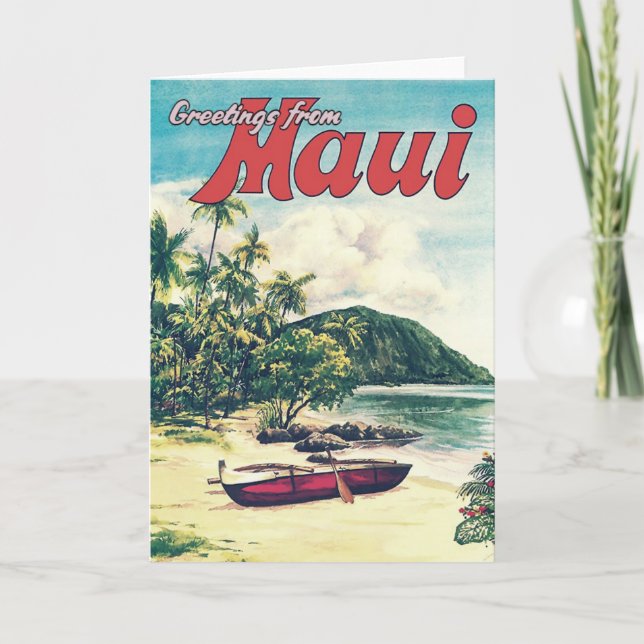 Grüße aus Maui, Hawaii Karte (Vorderseite)