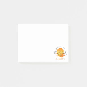 Grüße aus meinem Schreibtisch Sonnenuntergang au Post-it Klebezettel