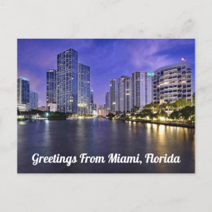 Grüße aus Miami, Florida Postkarte
