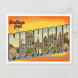 Grüße aus Michigan Postkarte