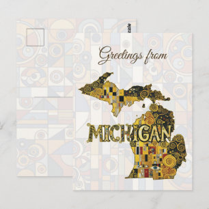 Grüße aus Michigan Postkarte