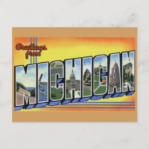 Grüße aus Michigan Postkarte