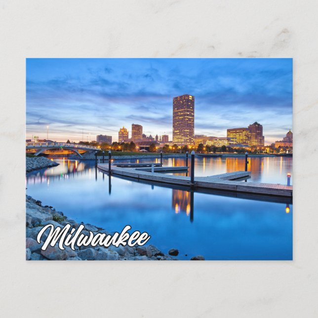 Grüße aus Milwaukee, Wisconsin, USA Postkarte (Vorderseite)