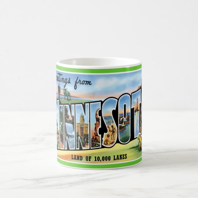 Grüße aus Minnesota! Kaffeetasse (Mittel)